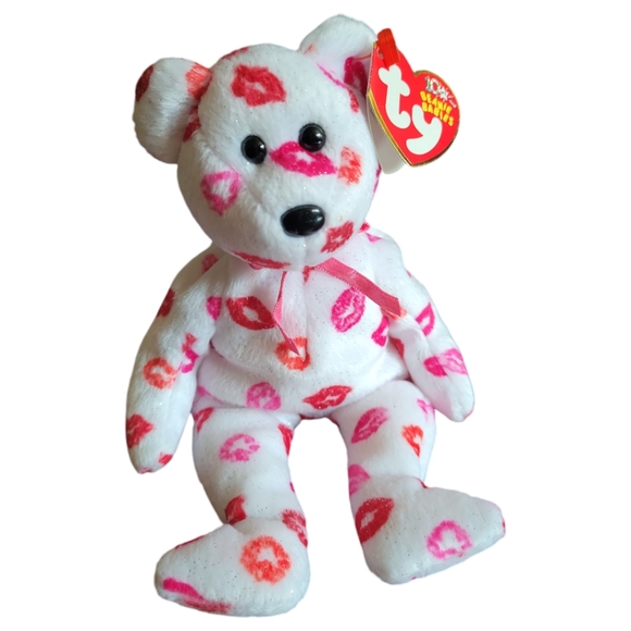 Ty Other - Vtg 2003 Ty Lipstick Bear Kissy Beanie Baby